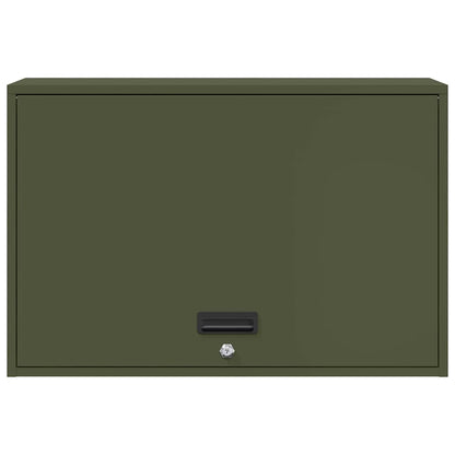 Wall Cabinet for Garage with Gas-lift Door Olive green