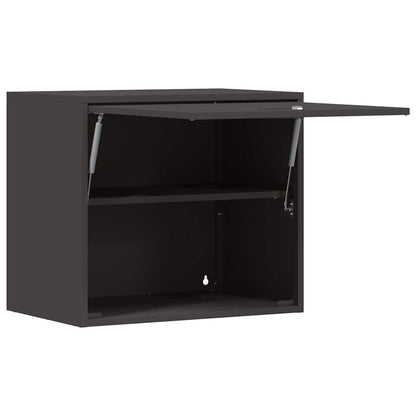 Wall Cabinet for Garage with Gas-lift Door Black