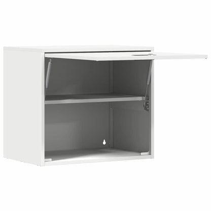 Wall Cabinet for Garage with Gas-lift Door White