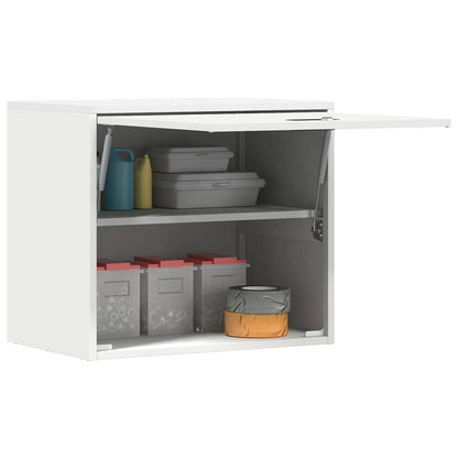 Wall Cabinet for Garage with Gas-lift Door White