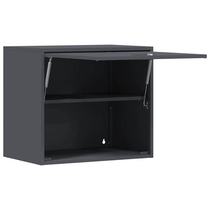 Wall Cabinet for Garage with Gas-lift Door Anthracite
