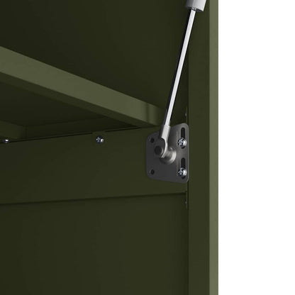 Wall Cabinet for Garage with Gas-lift Door Olive green