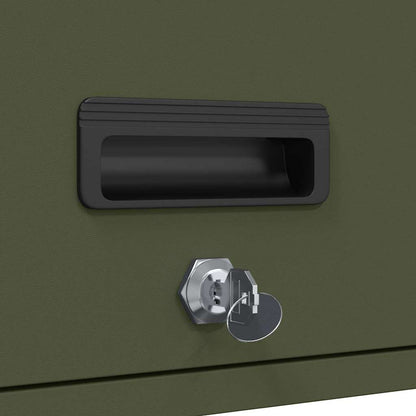 Wall Cabinet for Garage with Gas-lift Door Olive green