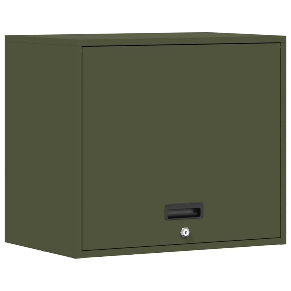 Wall Cabinet for Garage with Gas-lift Door Olive green