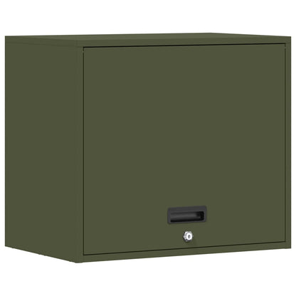 Wall Cabinet for Garage with Gas-lift Door Olive green