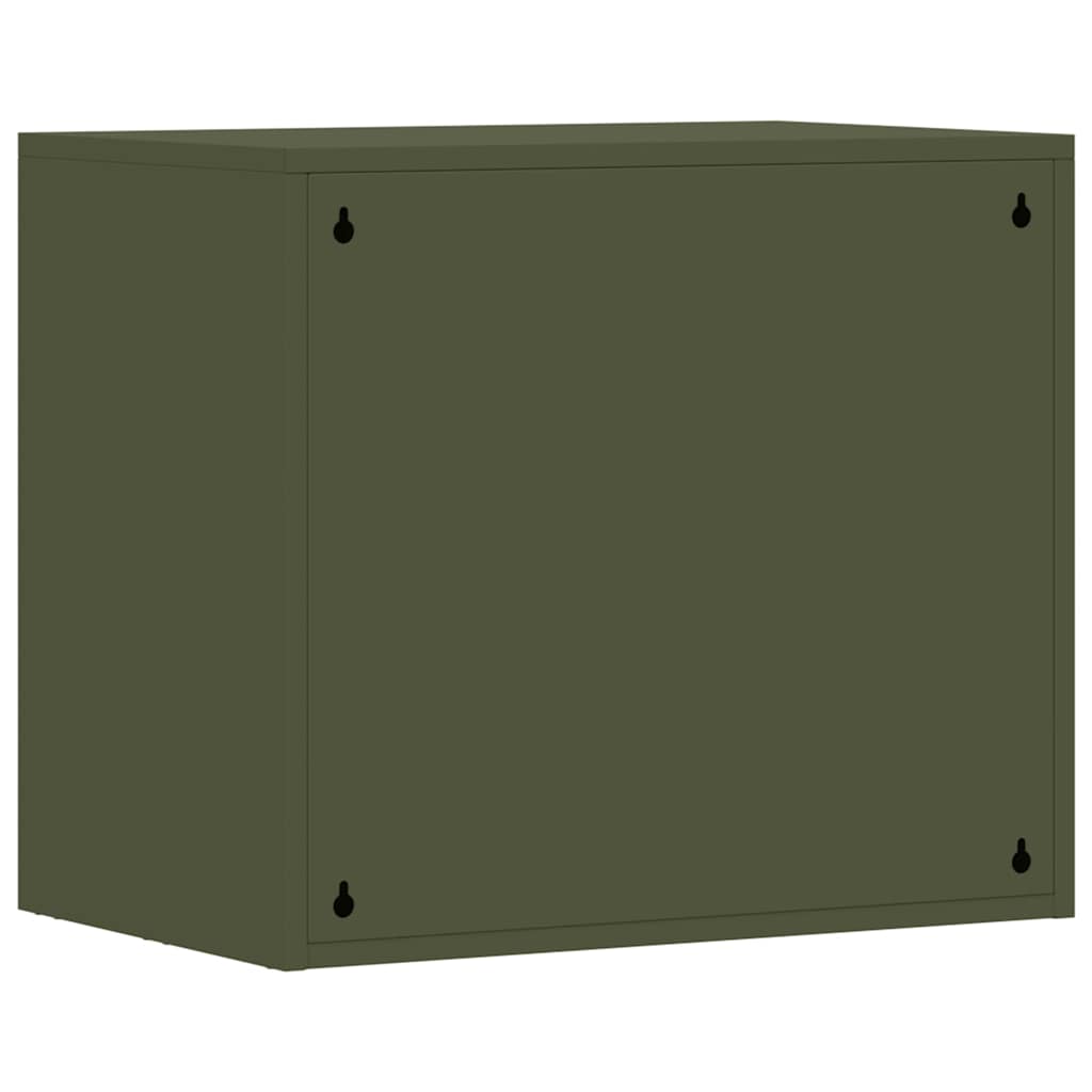 Wall Cabinet for Garage with Gas-lift Door Olive green