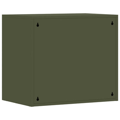 Wall Cabinet for Garage with Gas-lift Door Olive green