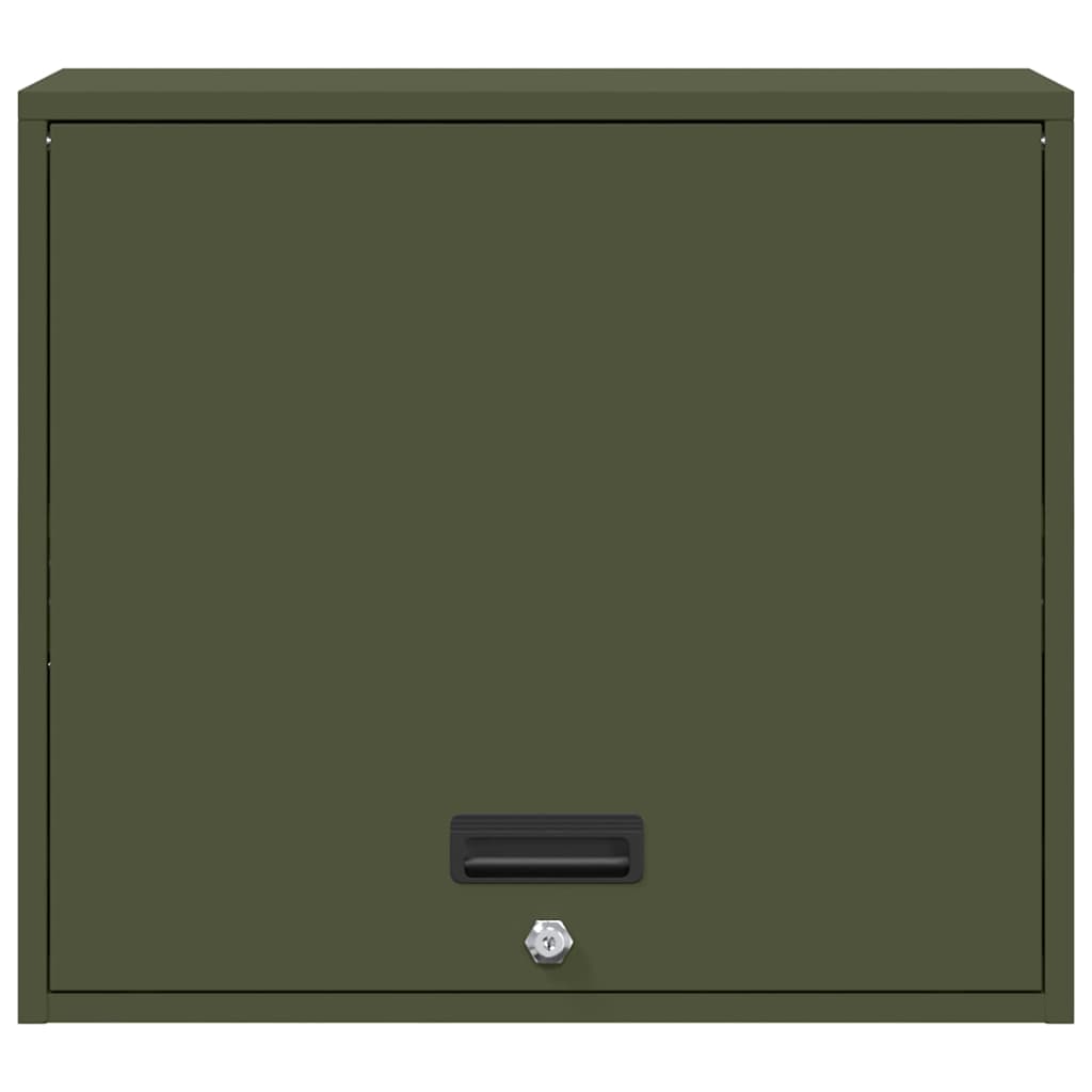 Wall Cabinet for Garage with Gas-lift Door Olive green