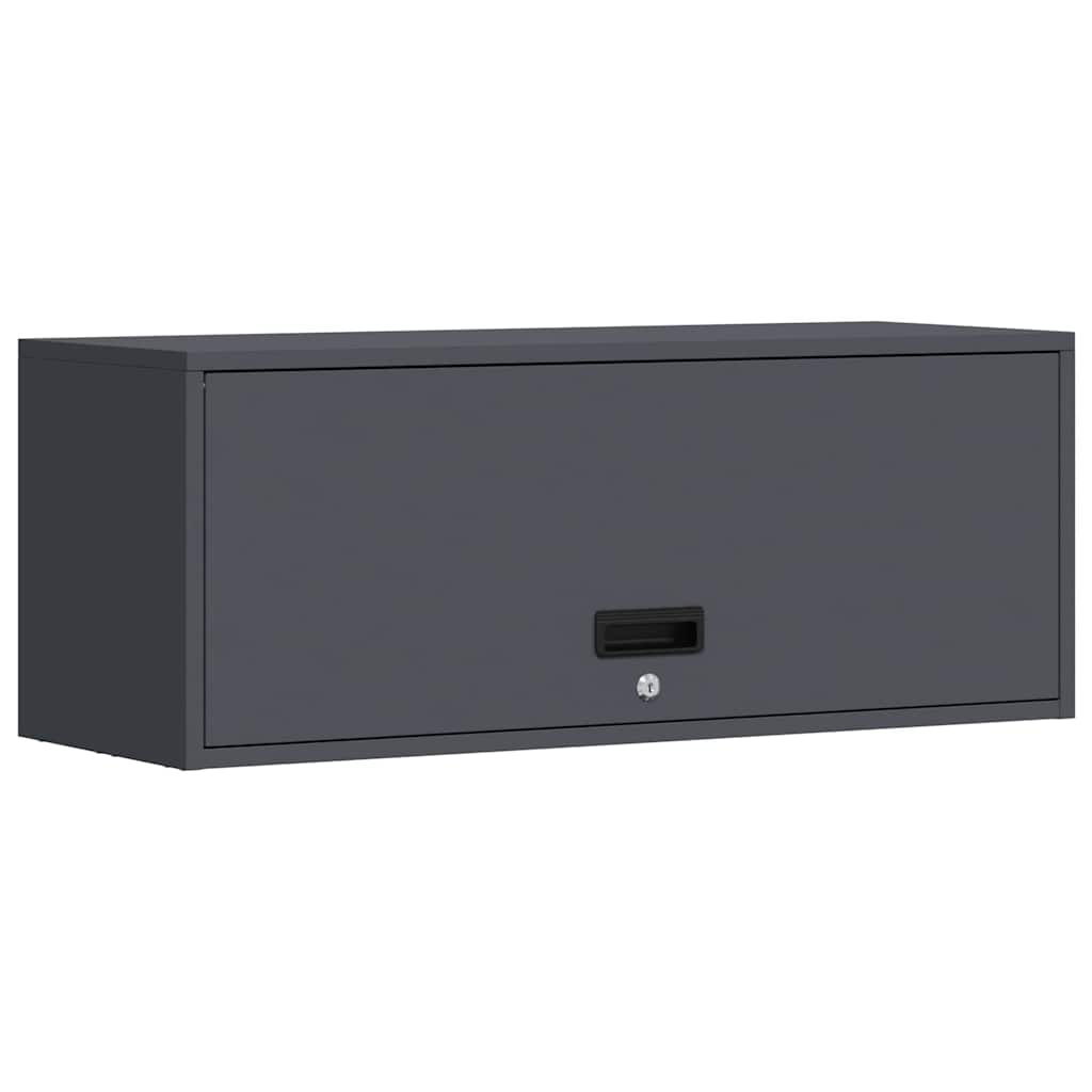 Wall Cabinet for Garage with Gas-lift Door Anthracite