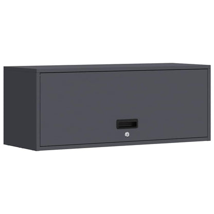 Wall Cabinet for Garage with Gas-lift Door Anthracite