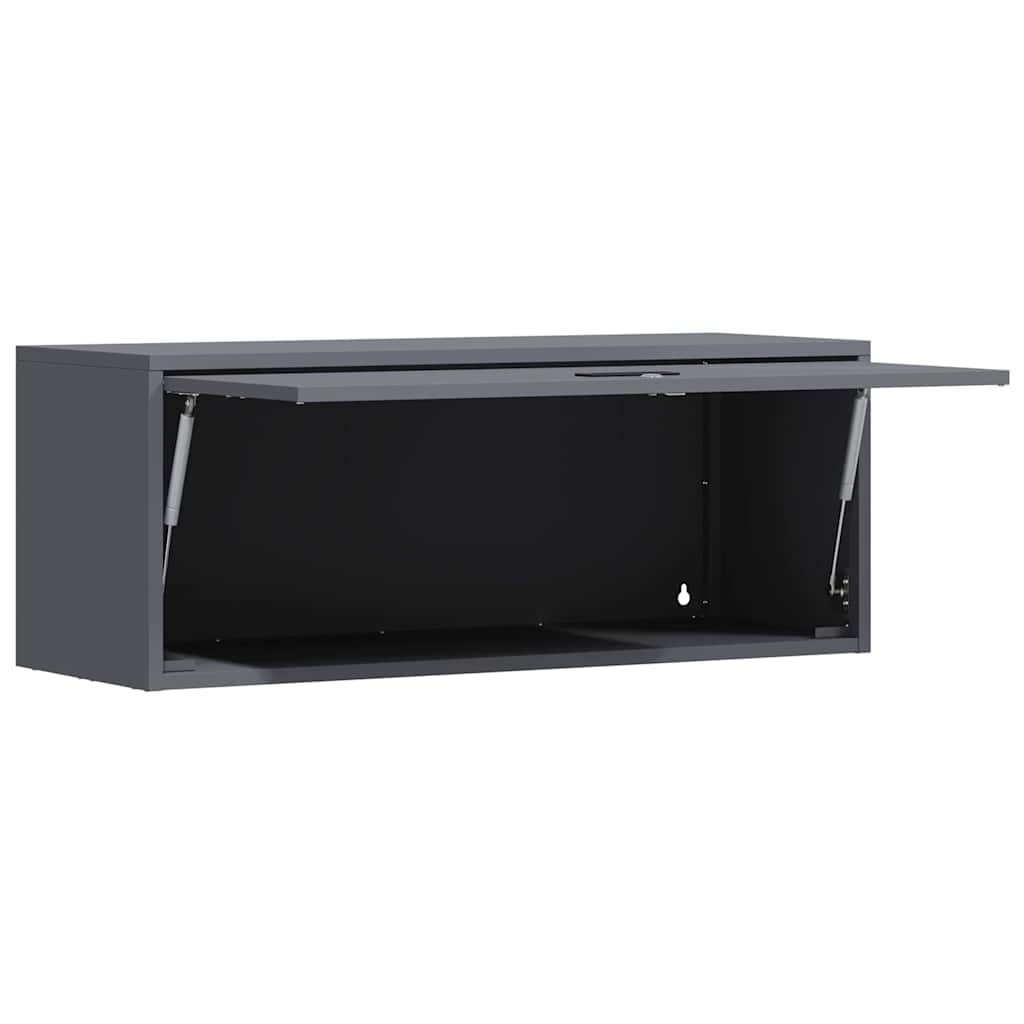 Wall Cabinet for Garage with Gas-lift Door Anthracite