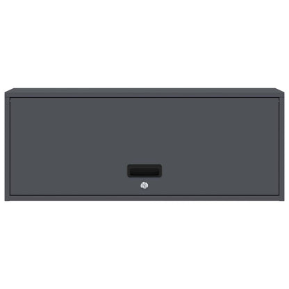 Wall Cabinet for Garage with Gas-lift Door Anthracite