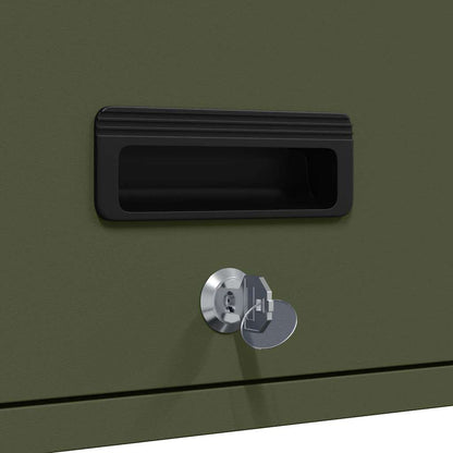 Wall Cabinet for Garage with Gas-lift Door Olive green
