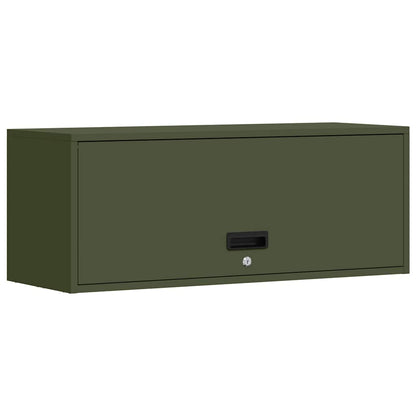 Wall Cabinet for Garage with Gas-lift Door Olive green