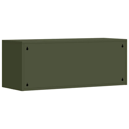 Wall Cabinet for Garage with Gas-lift Door Olive green