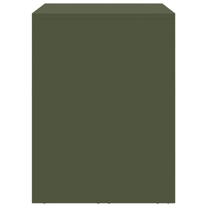 Wall Cabinet for Garage with Gas-lift Door Olive green