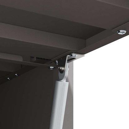 Wall Cabinet for Garage with Gas-lift Door Black