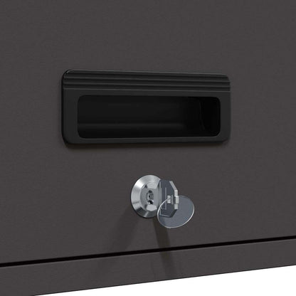Wall Cabinet for Garage with Gas-lift Door Black