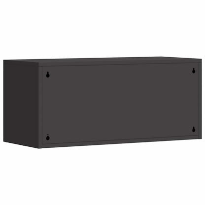 Wall Cabinet for Garage with Gas-lift Door Black