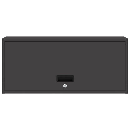 Wall Cabinet for Garage with Gas-lift Door Black