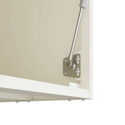 Wall Cabinet for Garage with Gas-lift Door White