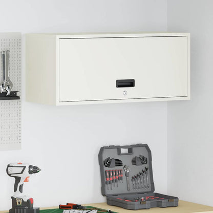 Wall Cabinet for Garage with Gas-lift Door White