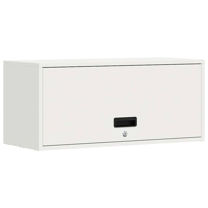 Wall Cabinet for Garage with Gas-lift Door White
