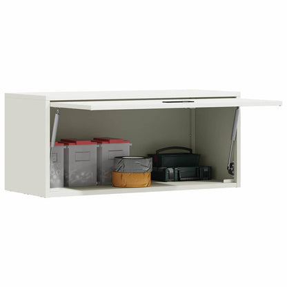 Wall Cabinet for Garage with Gas-lift Door White