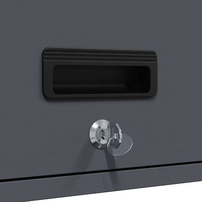 Wall Cabinet for Garage with Gas-lift Door Anthracite