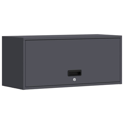 Wall Cabinet for Garage with Gas-lift Door Anthracite