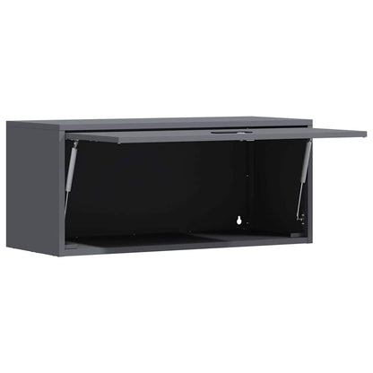 Wall Cabinet for Garage with Gas-lift Door Anthracite