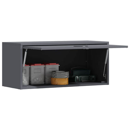 Wall Cabinet for Garage with Gas-lift Door Anthracite