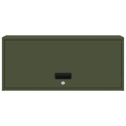 Wall Cabinet for Garage with Gas-lift Door Olive green