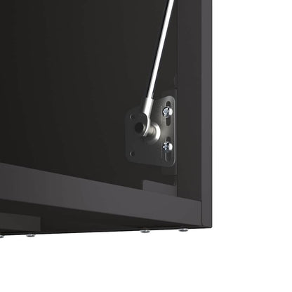 Wall Cabinet for Garage with Gas-lift Door Black