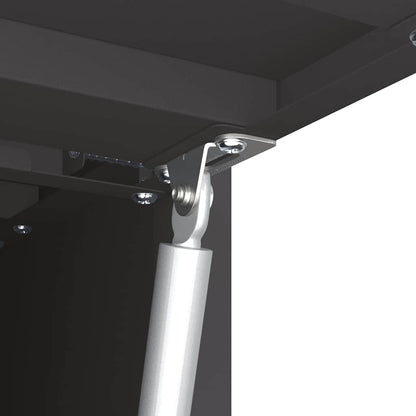 Wall Cabinet for Garage with Gas-lift Door Black