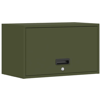 Wall Cabinet for Garage with Gas-lift Door Olive green