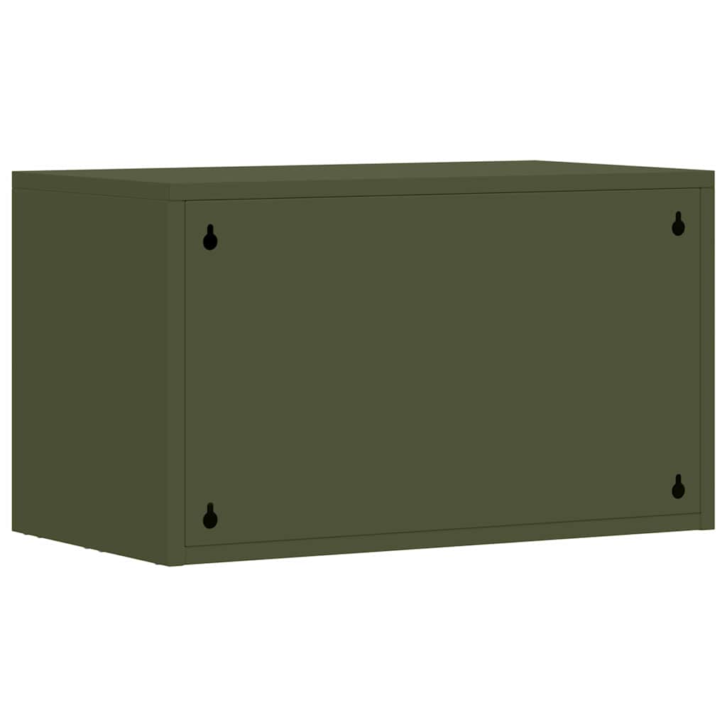 Wall Cabinet for Garage with Gas-lift Door Olive green