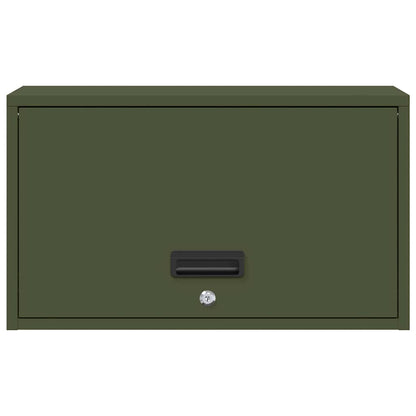 Wall Cabinet for Garage with Gas-lift Door Olive green