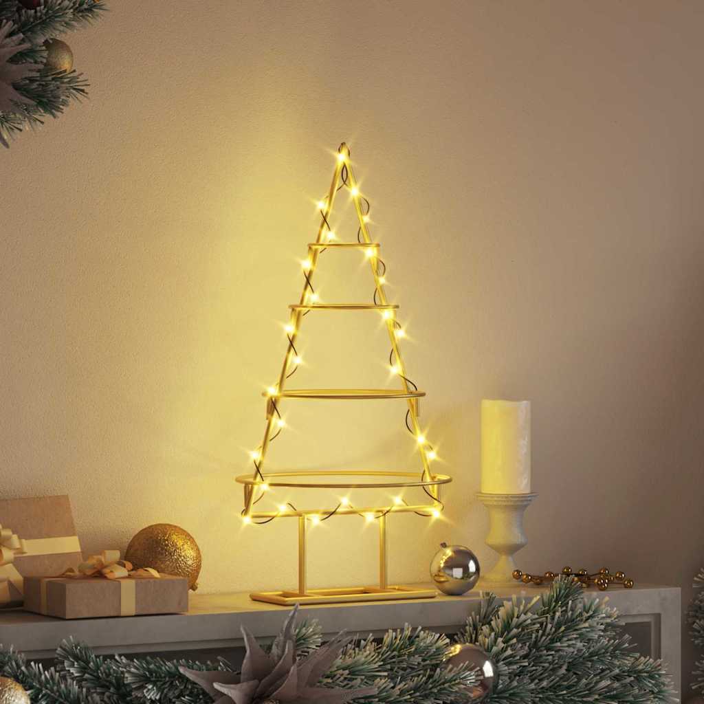Metal Christmas Tree with Stand Gold 60 cm Powder-coated steel