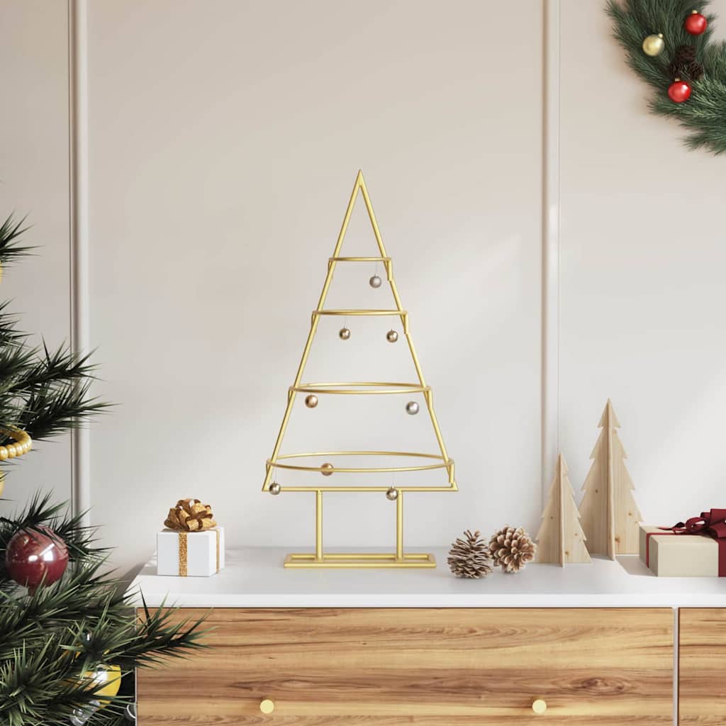 Metal Christmas Tree with Stand Gold 60 cm Powder-coated steel