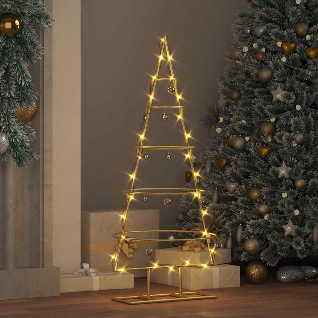 Metal Christmas Tree with Stand Gold 90 cm Powder-coated steel