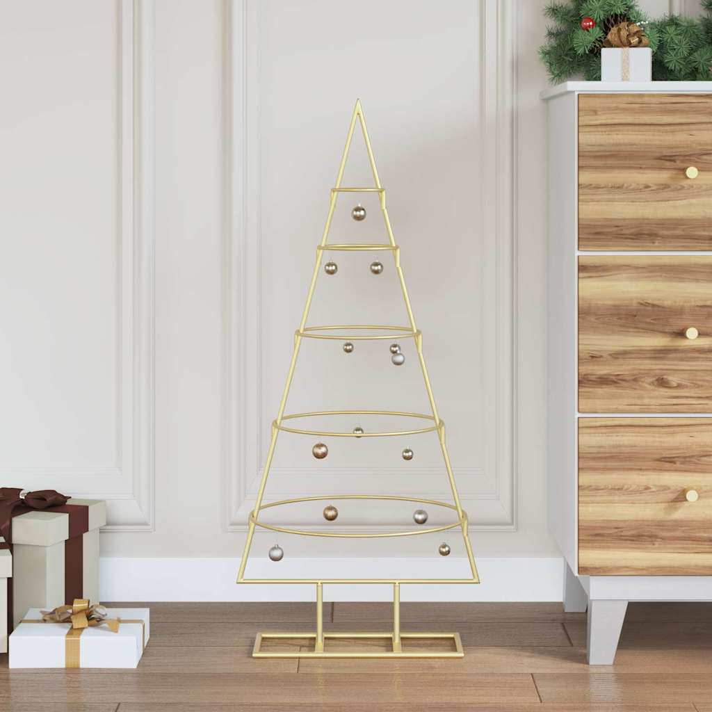 Metal Christmas Tree with Stand Gold 90 cm Powder-coated steel