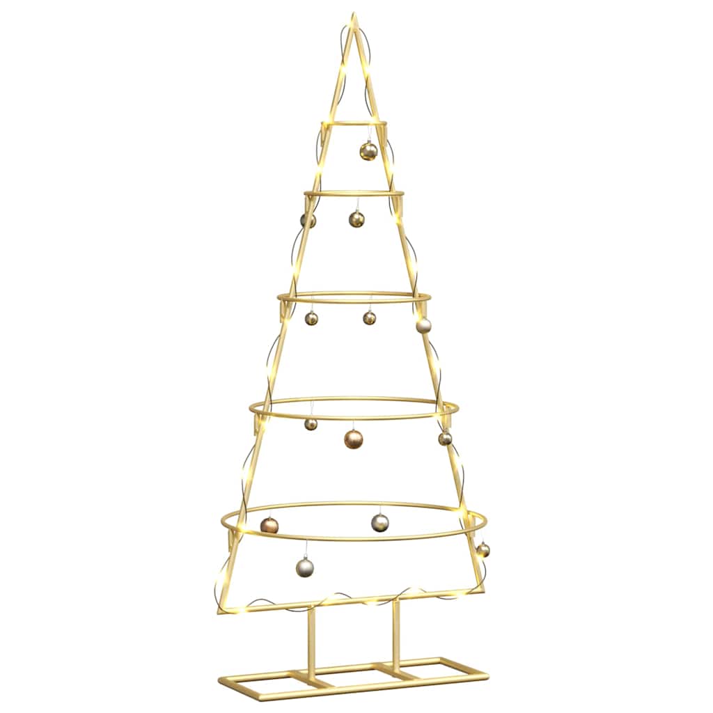 Metal Christmas Tree with Stand Gold 90 cm Powder-coated steel