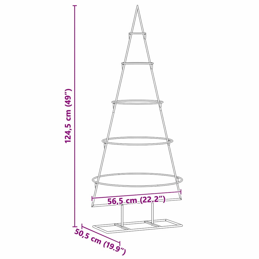 Metal Christmas Tree Gold 124.5 cm Powder-coated steel