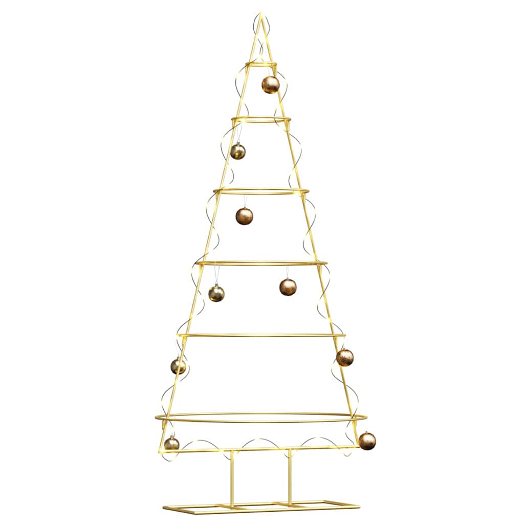 Metal Christmas Tree with Stand Gold 148 cm Powder-coated steel