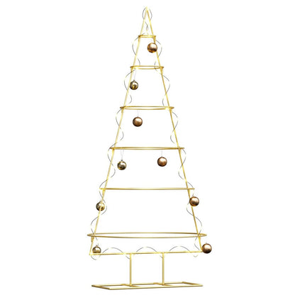 Metal Christmas Tree with Stand Gold 148 cm Powder-coated steel