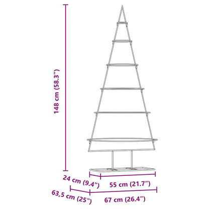 Metal Christmas Tree with Stand Gold 148 cm Powder-coated steel