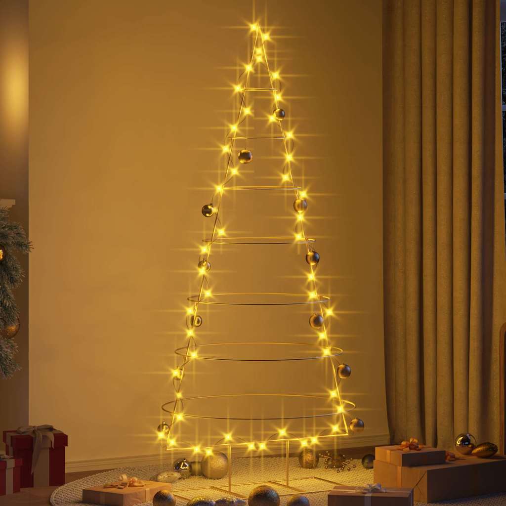 Metal Christmas Tree with Stand Gold 209 cm Powder-coated steel