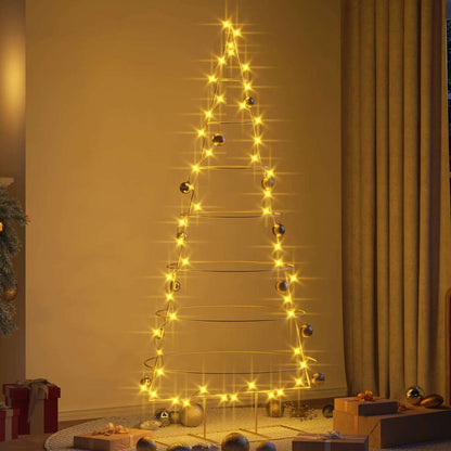 Metal Christmas Tree with Stand Gold 209 cm Powder-coated steel