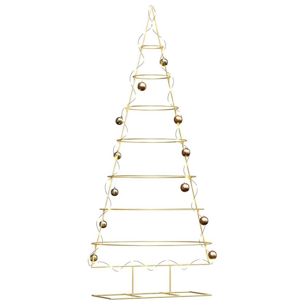 Metal Christmas Tree with Stand Gold 209 cm Powder-coated steel
